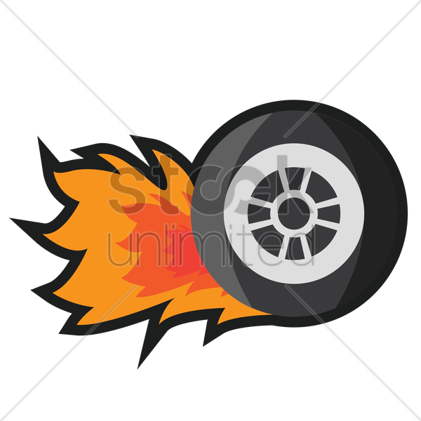 Download Wheel On Fire Transparent Clipart Clip Art - Stock Illustration - Png Download (600x600), Png Download