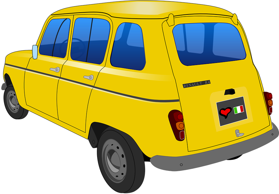 Taxi Cab Png 15, Buy Clip Art - R4 Renault Png Transparent Png (960x650), Png Download