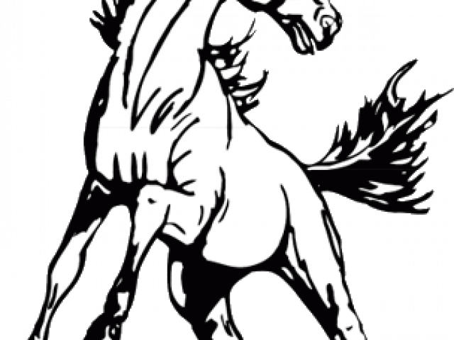 Mustang Clipart Mckinley - Mustang Clipart Black And White - Png Download (640x480), Png Download