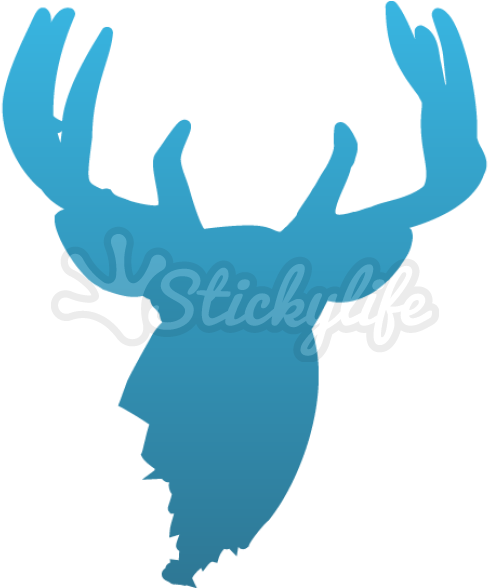 Buck Decal - Whitetail Buck Decal Clipart (940x587), Png Download