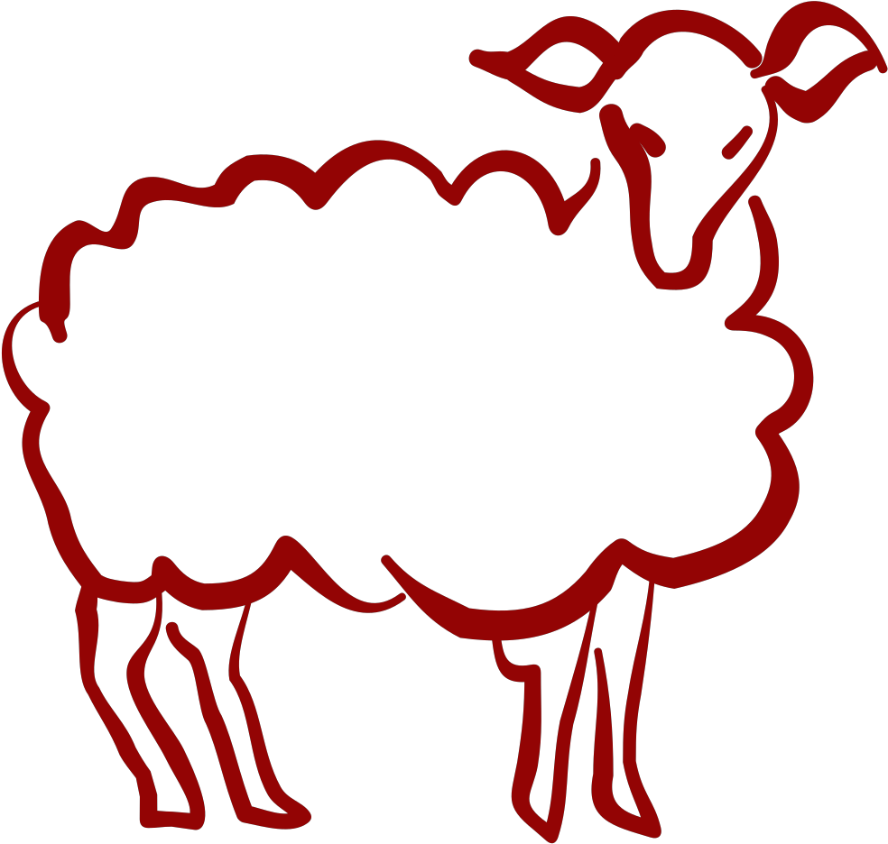 Red Lamb Svg Clip Arts 600 X 570 Px - Png Download (600x570), Png Download