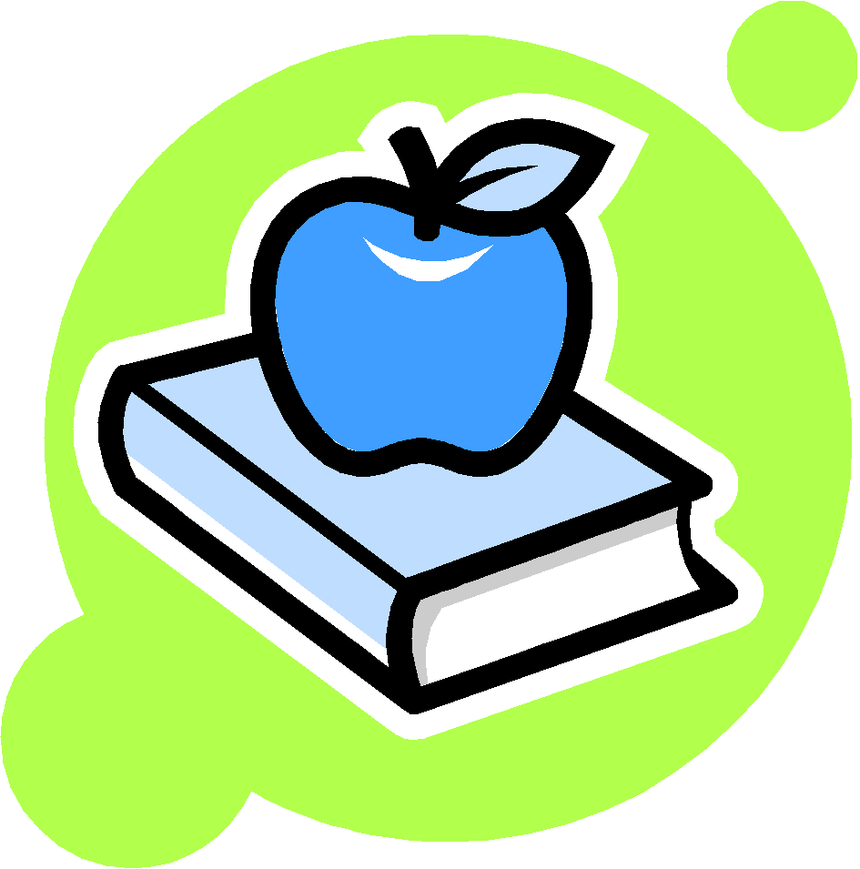 Apple Book - Book And Apple Clipart (942x953), Png Download