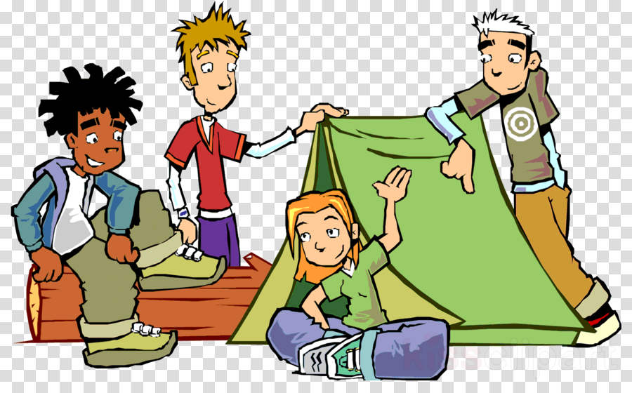 Boys Camping Cartoon Clipart Camping Cartoon Clip Art - Adolescence Clipart - Png Download (900x560), Png Download