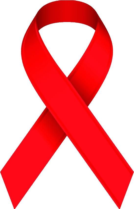 Awareness Ribbon Clip Art Red - Hiv Awareness Ribbon - Png Download (559x852), Png Download