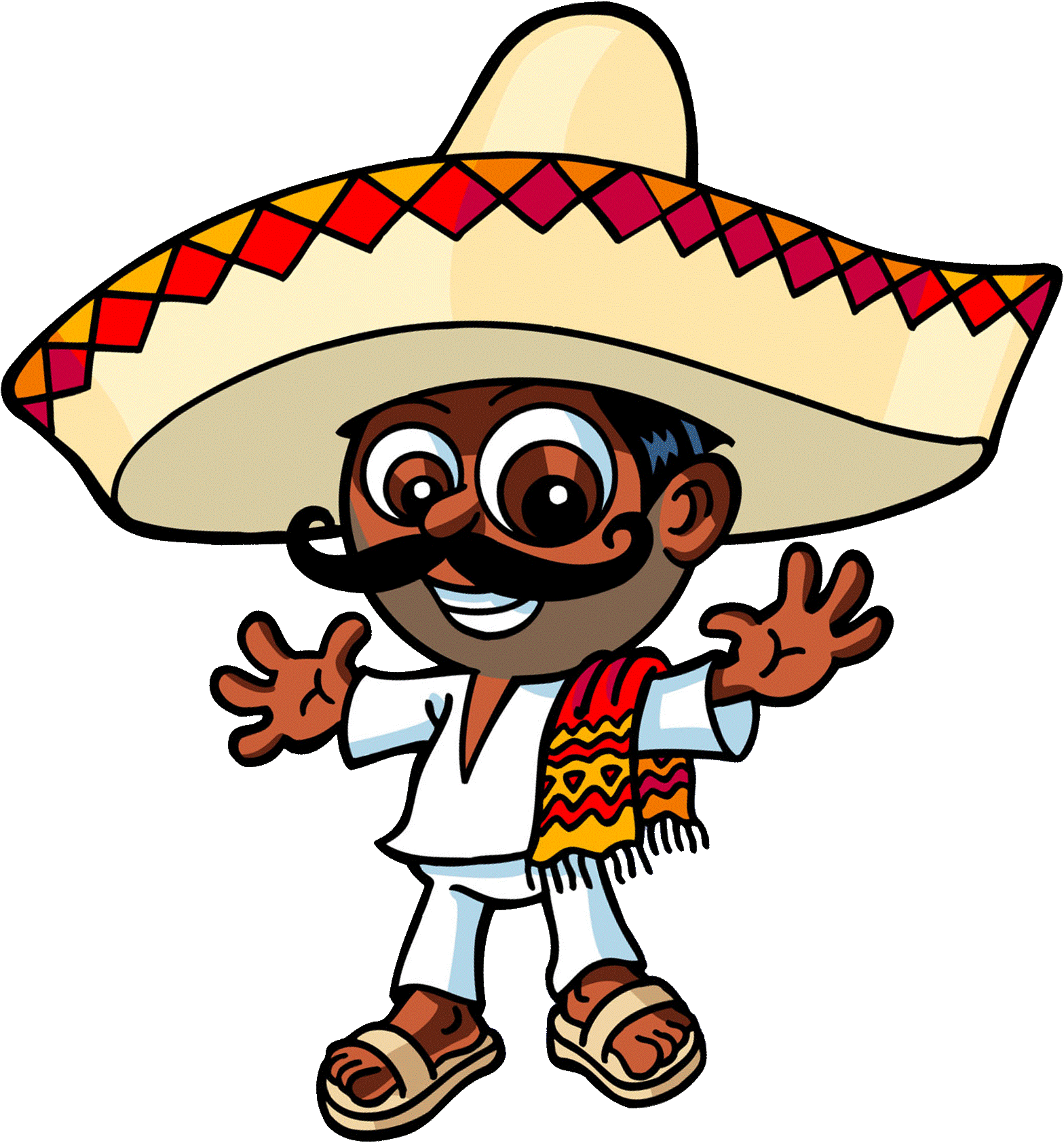Mexican Cartoon Free Mexican Cartoon People Download - Mexican Food Clipart (1568x1684), Png Download