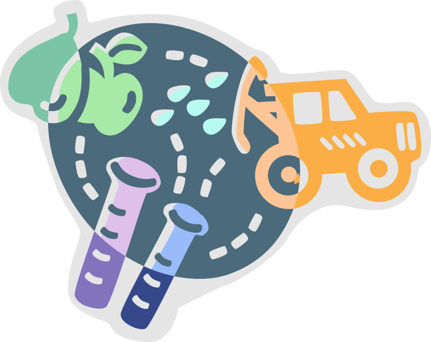 Vector Illustration Of Genetic Engineering With Genetically - Crop Clipart (881x700), Png Download