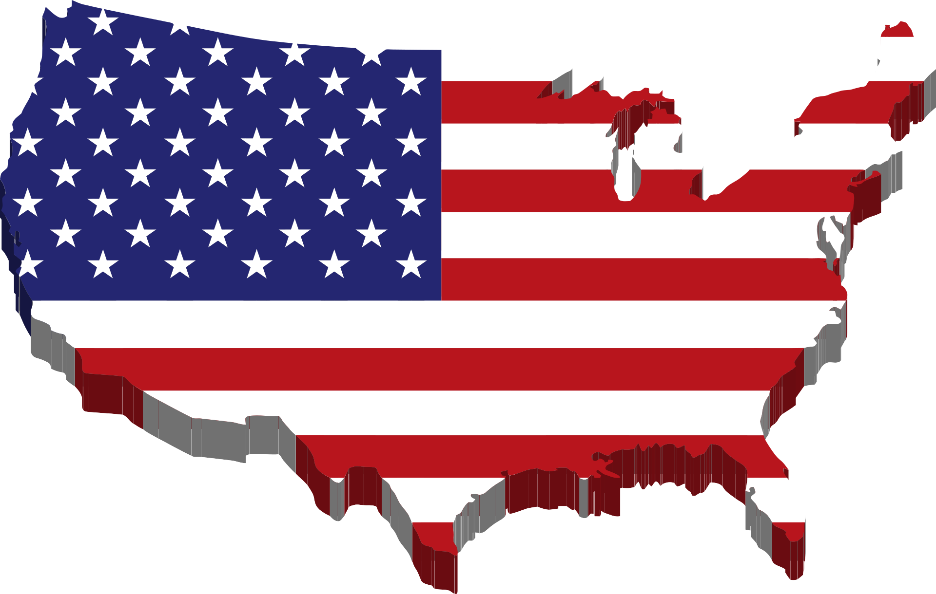 Cartoon American Flag 10, Buy Clip Art - Png Download (960x610), Png Download