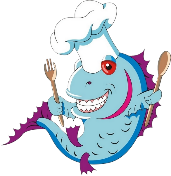 Fish Chef Clipart (585x600), Png Download