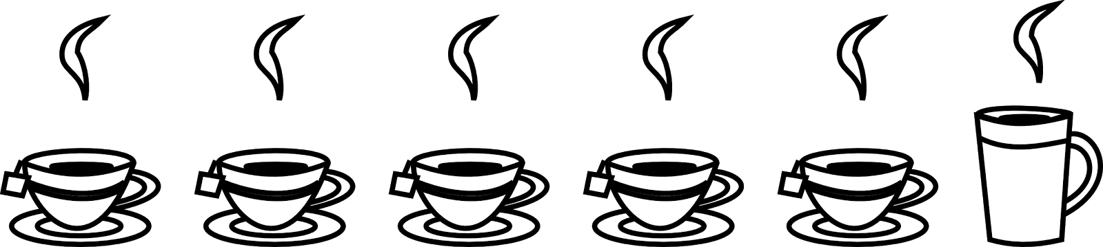 Teaborder - Free Coffee Borders Transparent Clipart (1600x359), Png Download