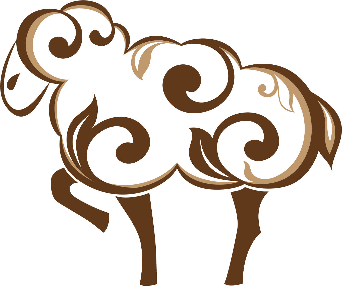 羊驼图标 - Sheep Abstract Clipart (1464x1268), Png Download