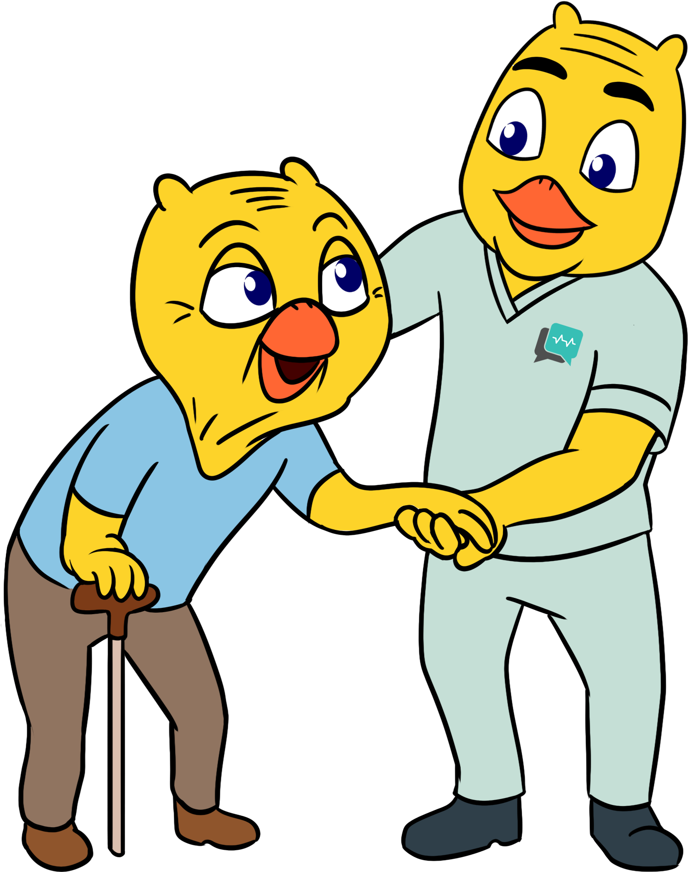 Nurses Day Illustration Smiling - Cartoon Clipart (2000x2000), Png Download