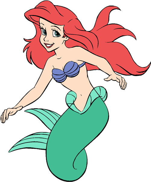 Clip Art Mermaid - Ariel Little Mermaid Clipart - Png Download (500x628), Png Download