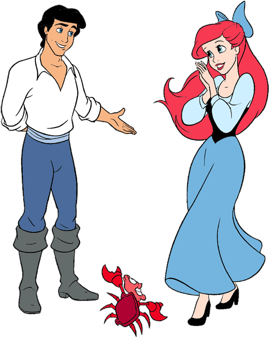 Ariel And Eric Clip Art 2 Disney Clip Art Galore Little - Ariel And Eric Clipart - Png Download (550x673), Png Download