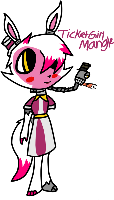 Ticket Girl Mangle By Dxc-smash - Clip Art - Png Download (471x825), Png Download