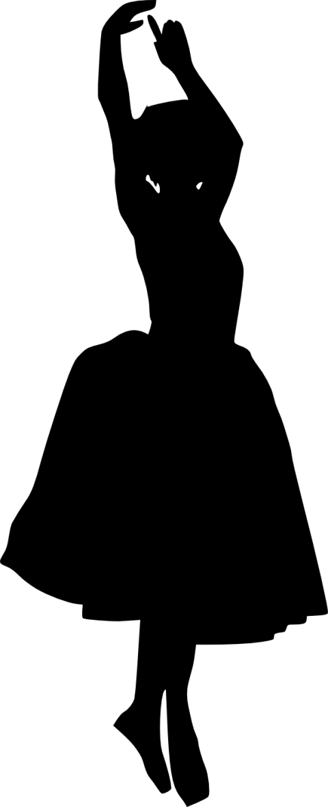 Free Png Ballerina Silhouette Png Images Transparent - Portable Network Graphics Clipart (480x1178), Png Download