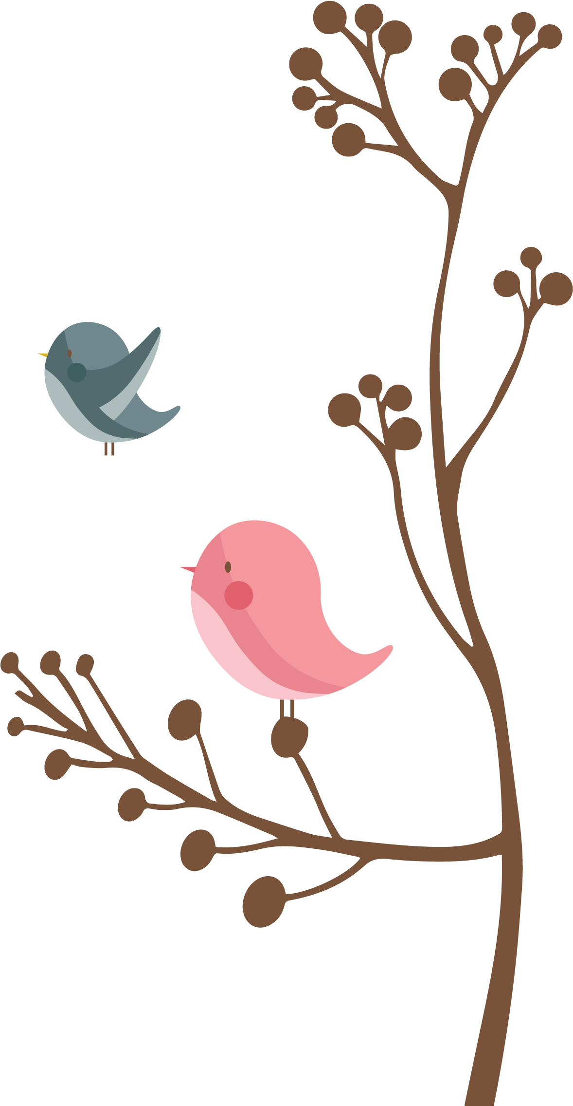 Mark 10 - 13-16 - Budding Blue Reply Cards On Shimmer Stock Clipart (1200x2288), Png Download