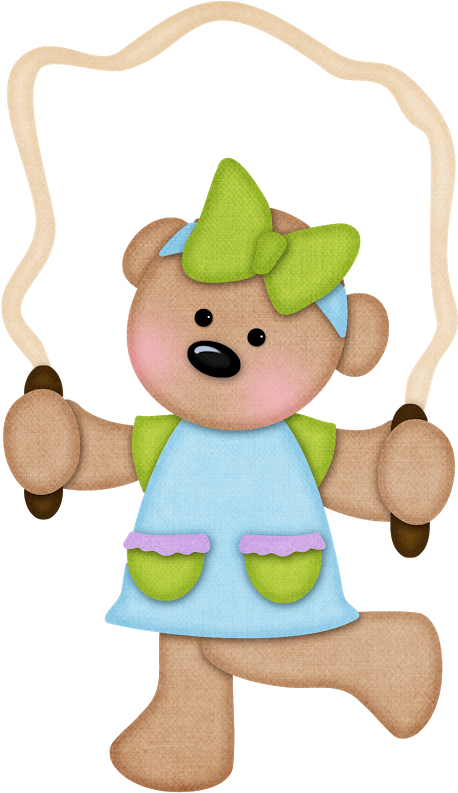 Girl Stuff - Clipart Teddy Bear Girl Spring - Png Download (821x821), Png Download