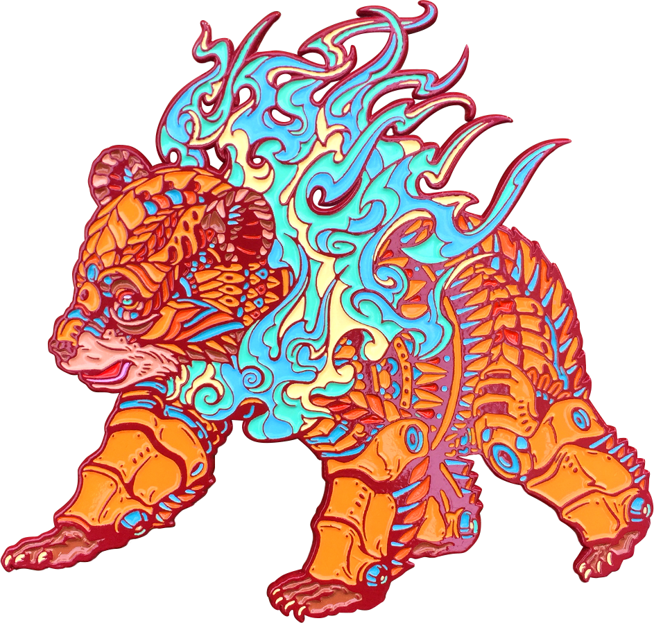 Lava Cub Pin - Illustration Clipart (760x725), Png Download