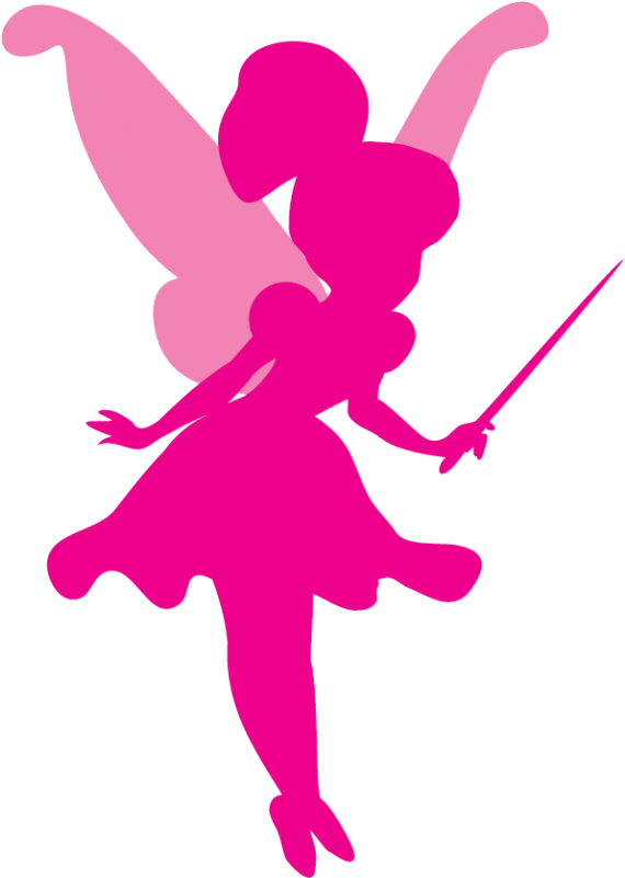 Silhouette Clipart Fairy Silhouette - Girl Fairy With Wand Silhouette - Png Download (800x800), Png Download