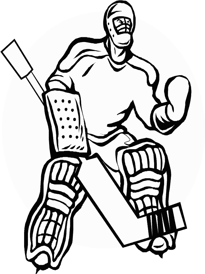 Coloring Pages Of Sports - Hockey Coloring Pages Clipart (718x957), Png Download