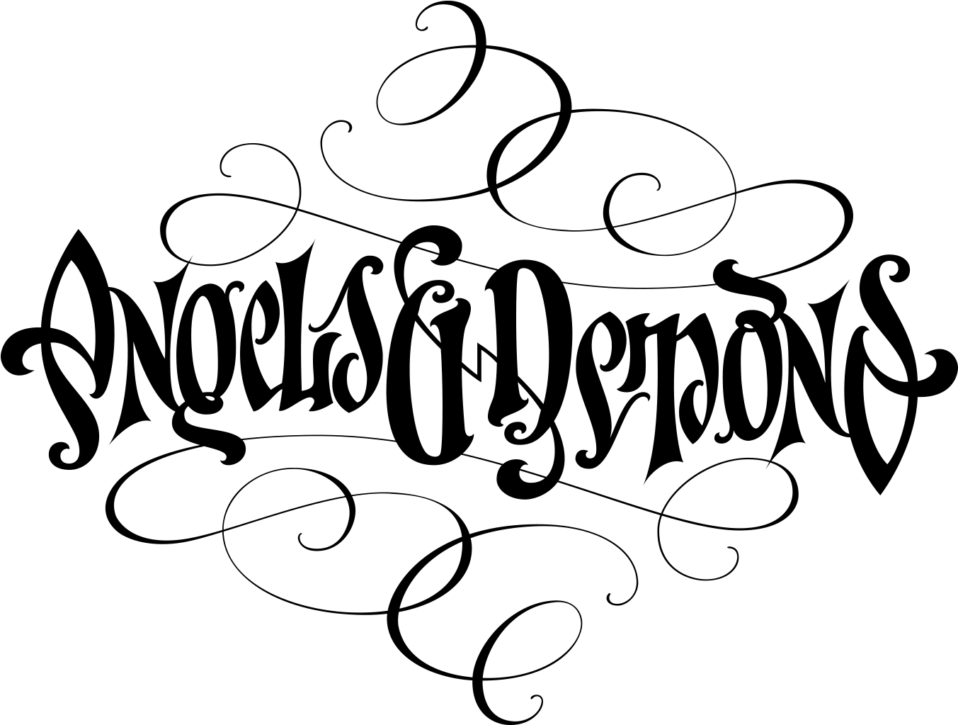 Clipart Transparent Stock Angels Demons John Langdon - Angels And Demons Writing - Png Download (1400x1400), Png Download