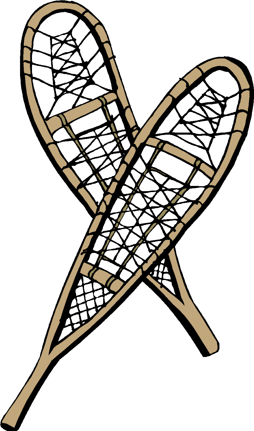 Download Drawing Of Snow Shoes Clipart Snowshoe Clip - Snow Shoes Drawing - Png Download (900x1497), Png Download