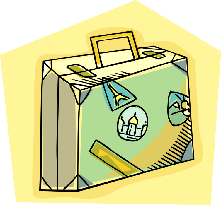 International World Travel Suitcase - Suitcase Clipart (754x700), Png Download