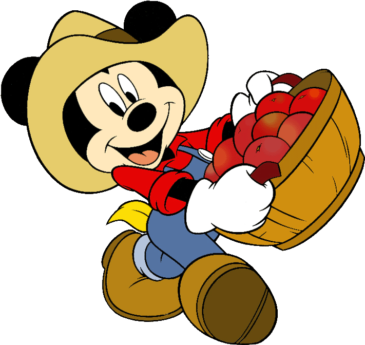 Mickey Mouse Clipart Cowboy - Mickey Mouse Farmer - Png Download (750x688), Png Download