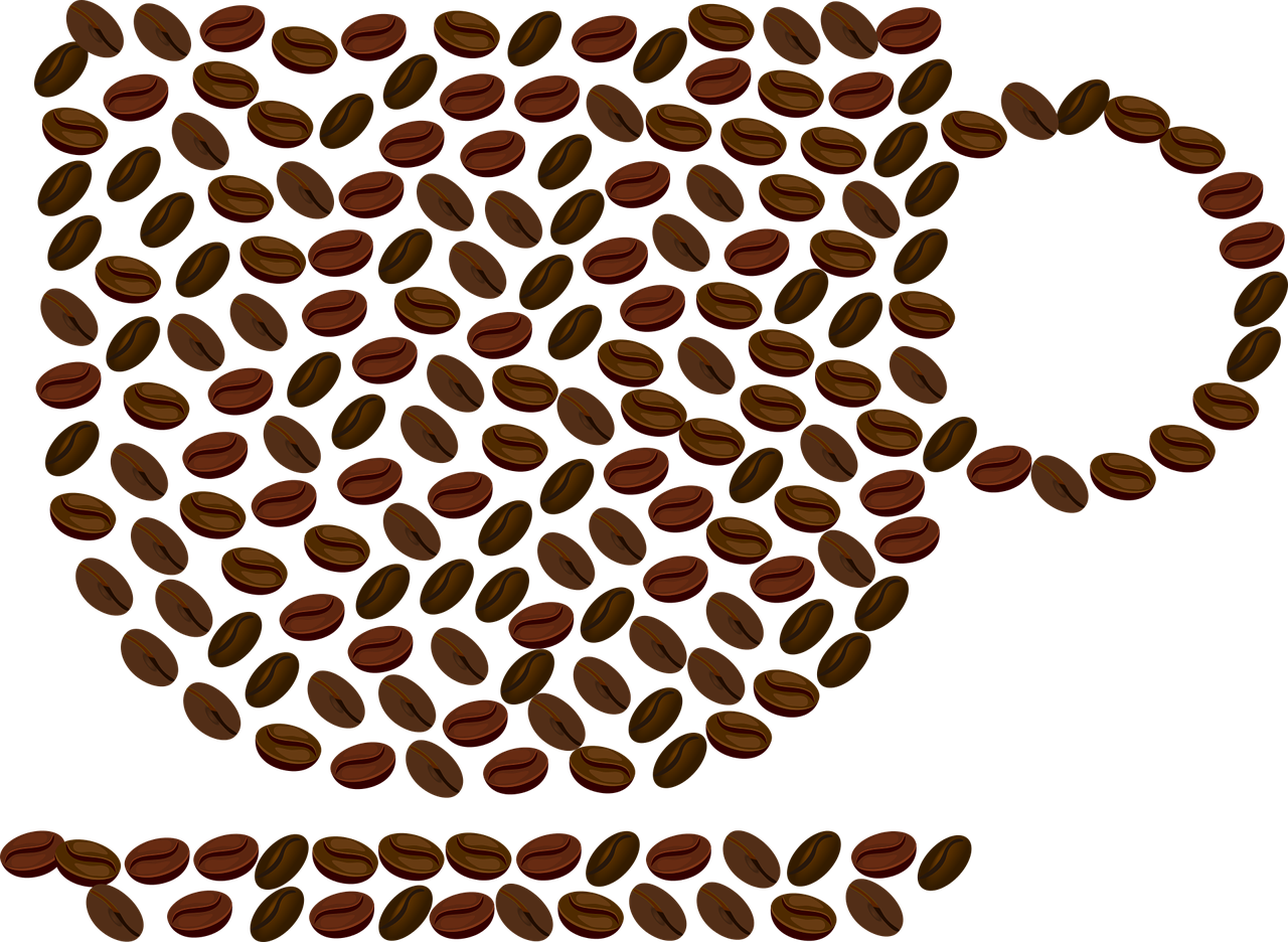 Coffee, Cup, Coffee, Beans, Beverage, Drink, Hot - Coffee Beans Transparent Png Clipart (1280x936), Png Download