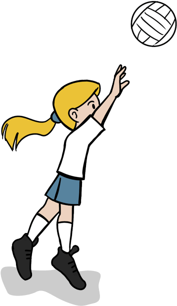 Volleyball - Y5/6 - Cartoon Clipart (480x640), Png Download
