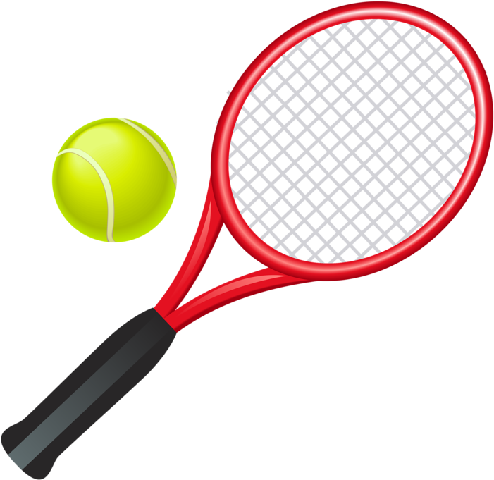 Фотки Kinderturnen, Grafiken, Tennis-party, Tennisschläger, - Cartoon Tennis Ball And Racket Clipart (800x749), Png Download
