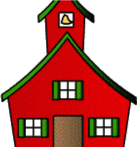 House Clipart Animated - School House Clip Art - Png Download (640x480), Png Download