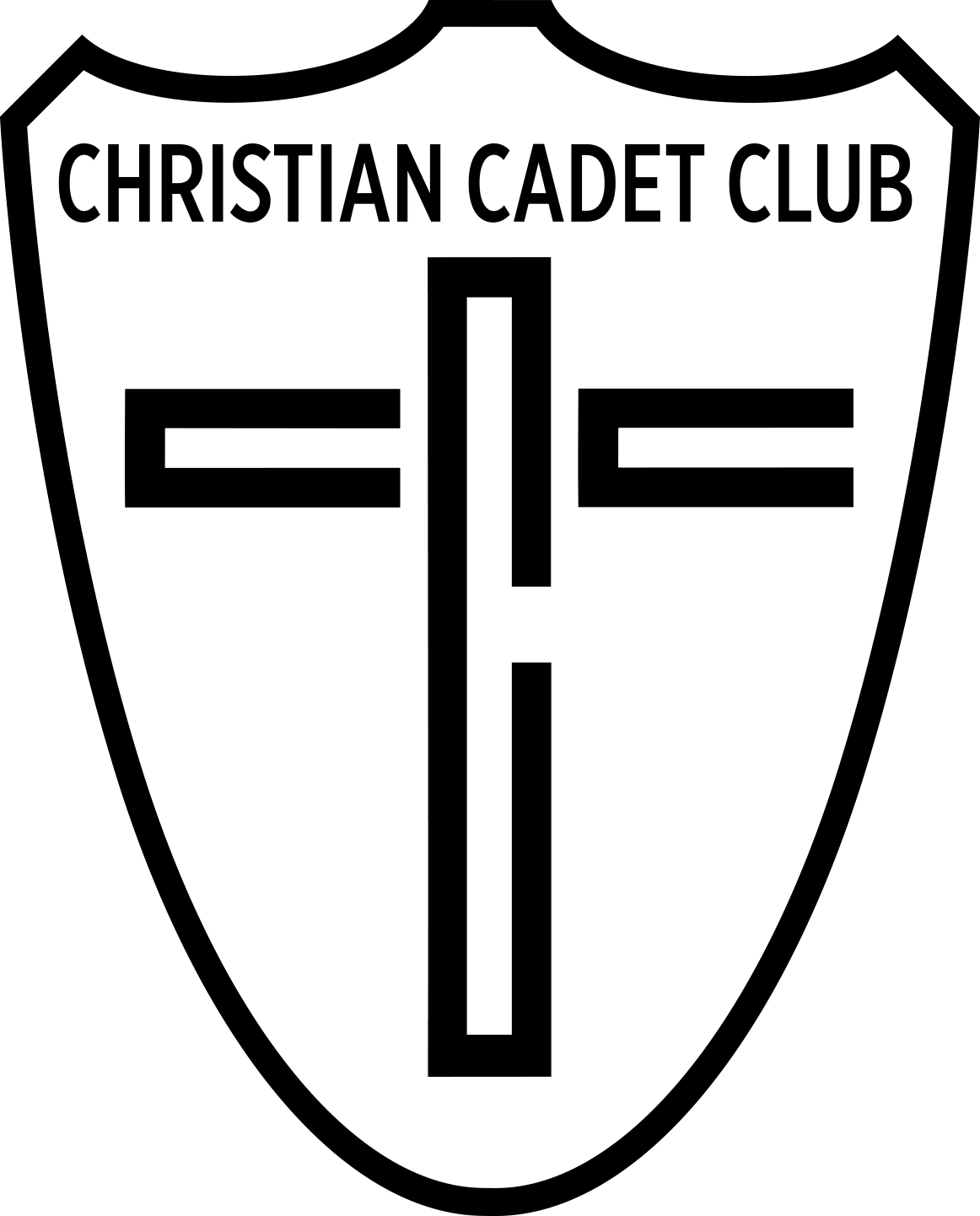 Christian Cadet Club Emblem Black And White - Portable Network Graphics Clipart (1162x1442), Png Download