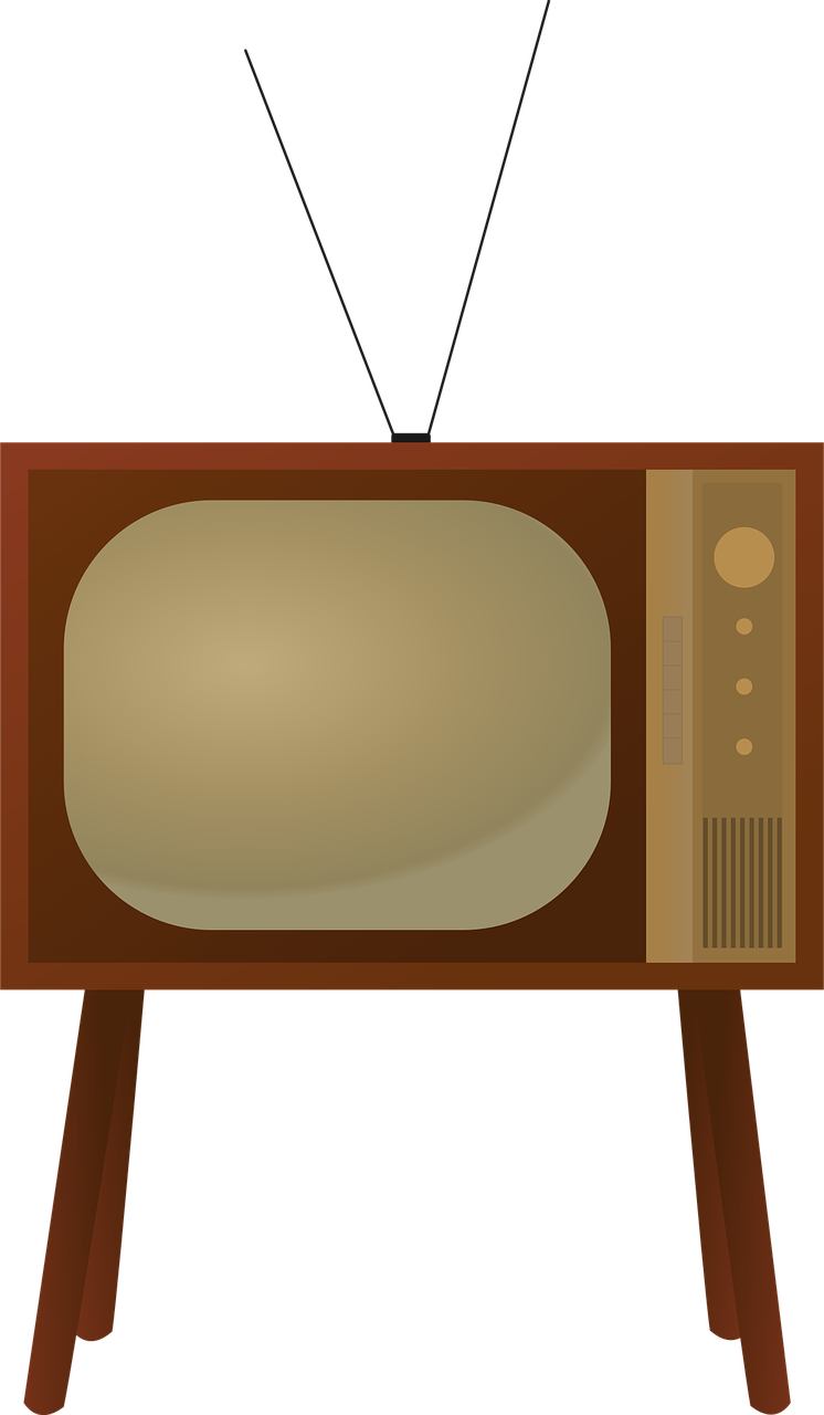 Antique Tv Clipart (746x1280), Png Download