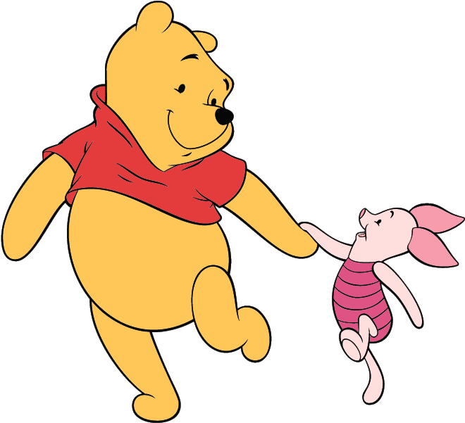 Friend Clipart Walking - Winnie Pooh - Png Download (665x609), Png Download