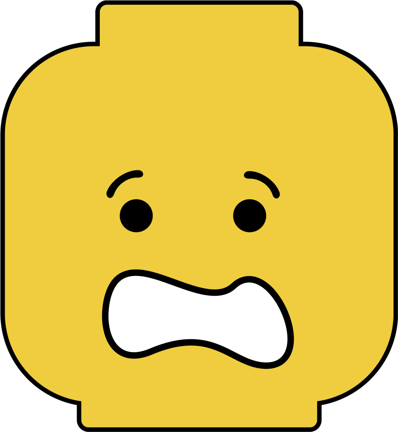 Worried Lego Head Free Printable Printable Lego Face Mask Template