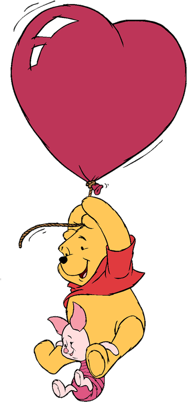 Valentine's Day Clipart Winnie The Pooh - Winnie The Pooh With A Heart - Png Download (385x815), Png Download