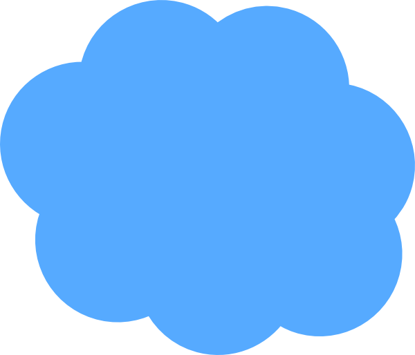 White Cloud Clipart - Blue Cloud Clipart - Png Download (600x514), Png Download