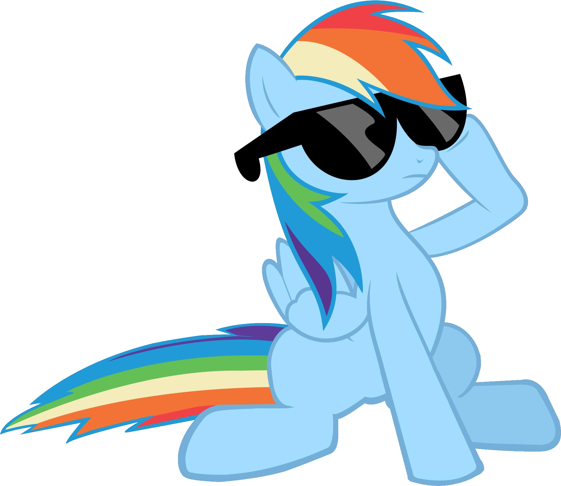 I'm Out - My Little Pony Rainbow Dash Sunglasses Clipart (2048x1773), Png Download
