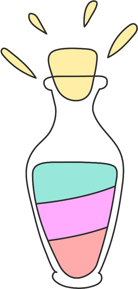 Magical Potion Fantasy Unicorn Pastel Ftestickers Carto - Watercolor Painting Clipart (1024x1024), Png Download