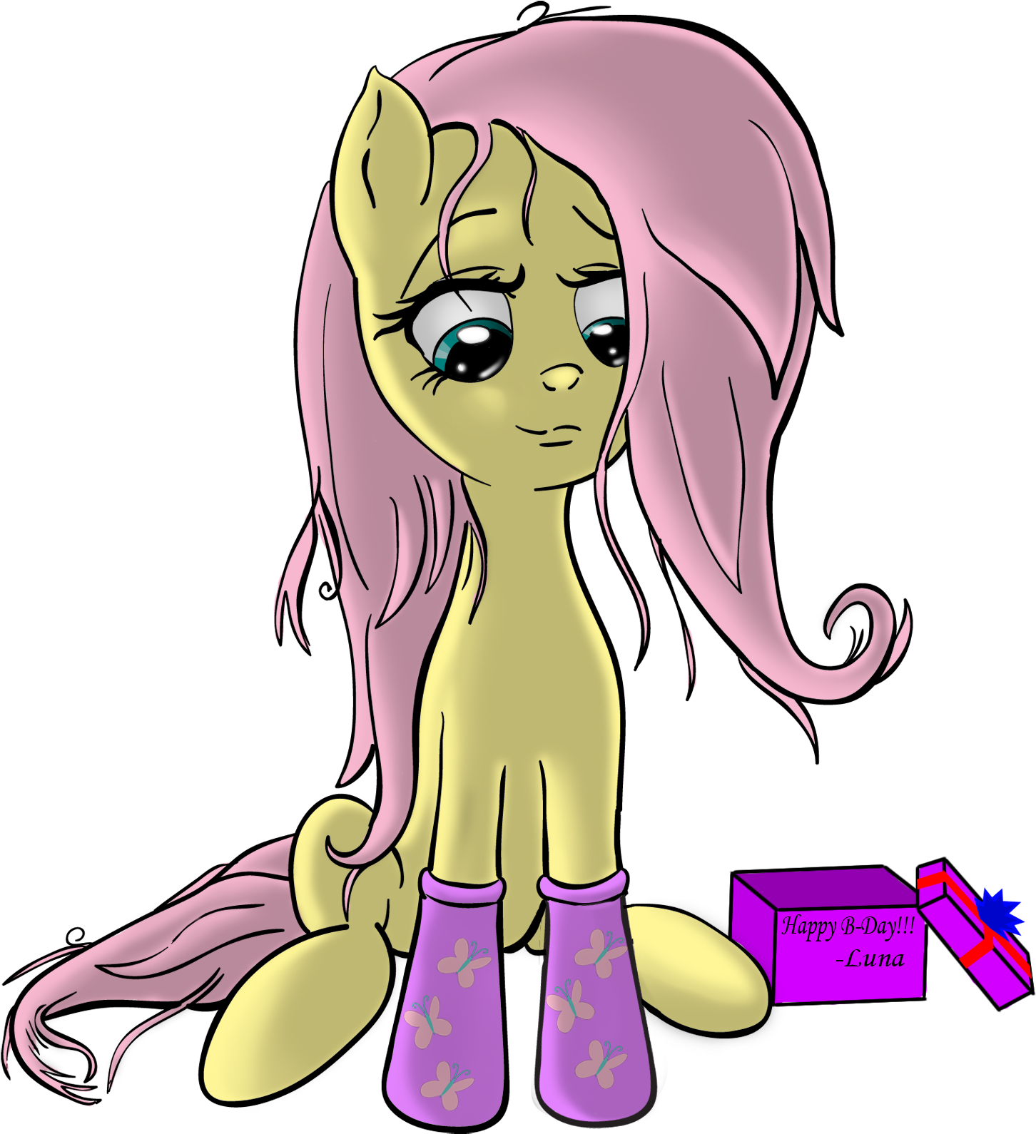 -luna Pony Fluttershy Rarity Pinkie Pie Twilight Sparkle - Sock Fluttershy Clipart (1525x1800), Png Download