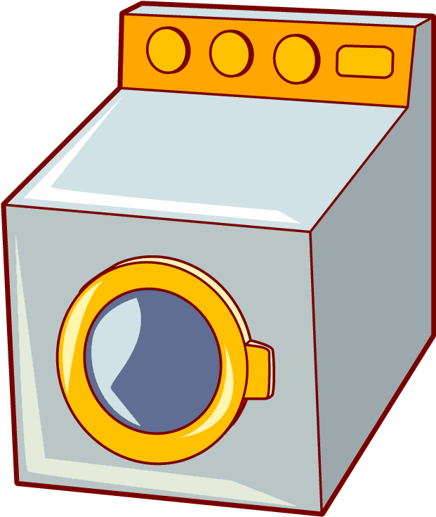 Clothes Dryer Pressingin Him - Clothes Dryer Clipart (621x735), Png Download