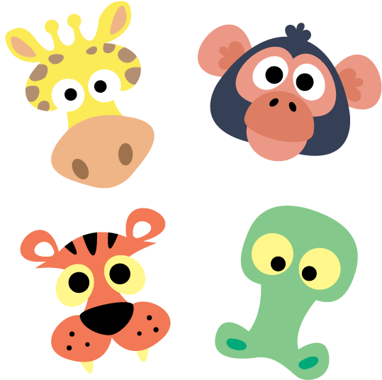 Printable African Animal Masks - African Animal Masks Clipart (595x595), Png Download