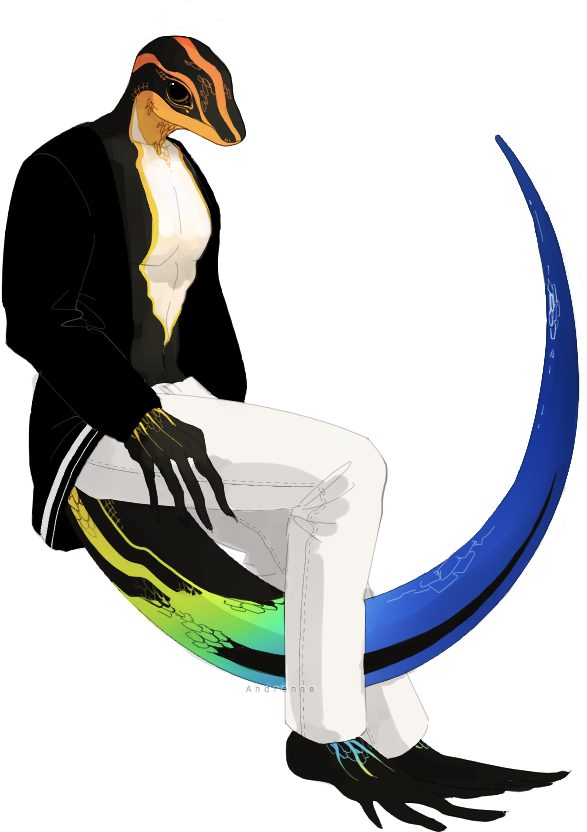 “ Blue-tailed Skink Furry I Bought And Tried Clip Studio - Clip Studio Paint - Png Download (700x1000), Png Download