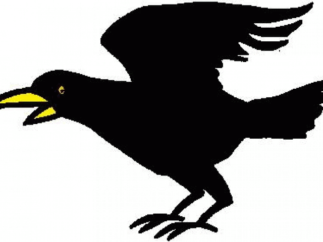 Blackbird Clipart Craw - Crow Clipart Gif - Png Download (640x480), Png Download