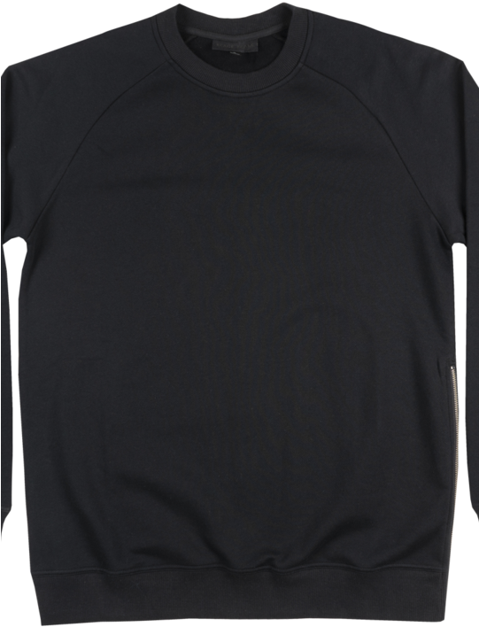 Black Scale Fashion Zipper Crewneck Sweatshirt Fleece - Black Scale Clipart (540x720), Png Download