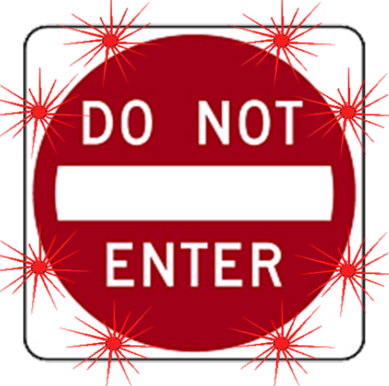 Image Logo For Lighted Roadway Signs - Road Sign Do Not Enter Clipart (786x780), Png Download