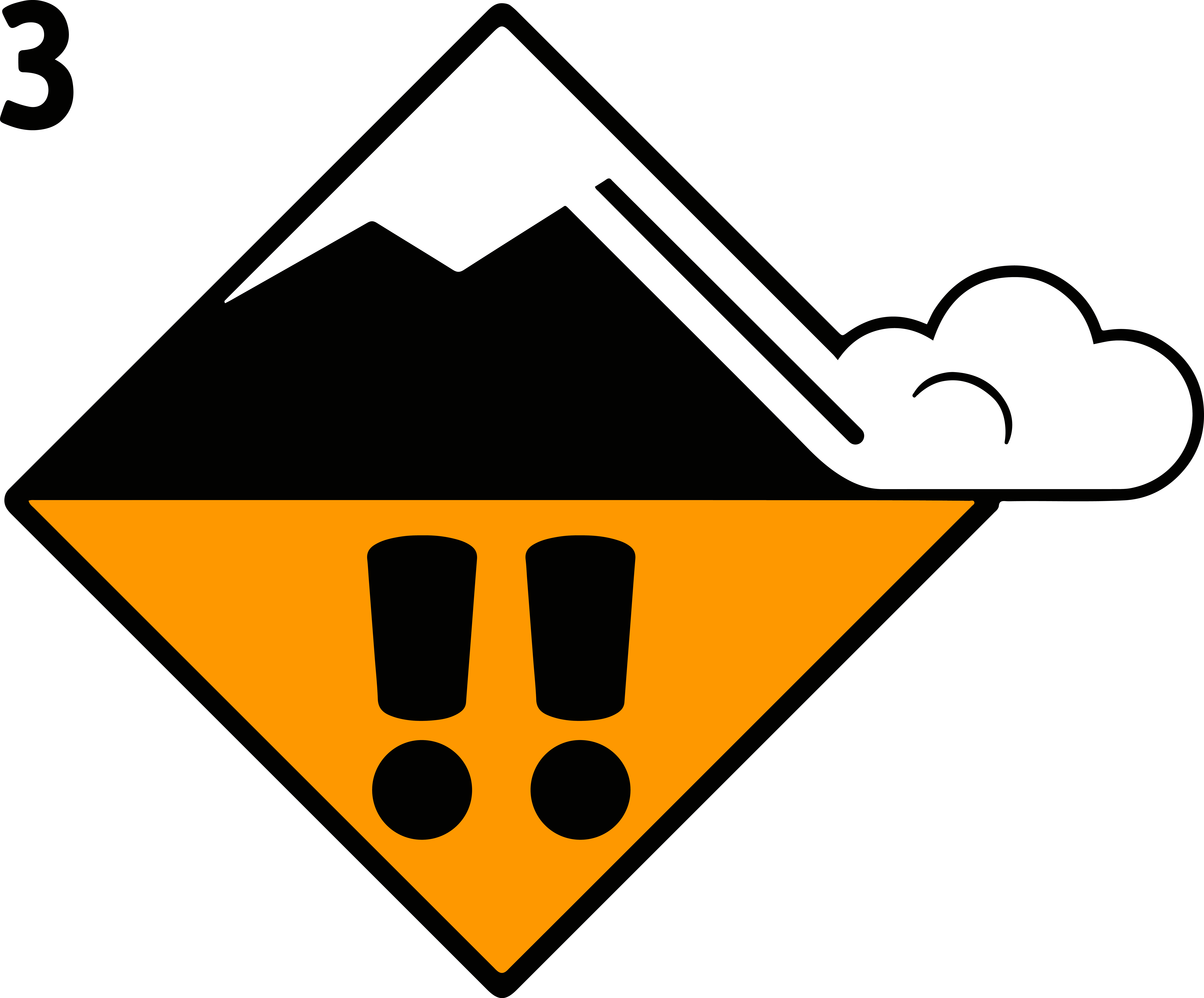 Avalanche Considerable Danger Level Clipart (7917x6566), Png Download