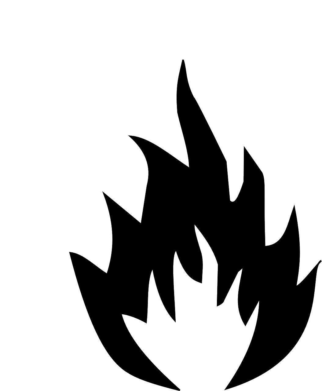 Printable Fire Flames - Irssi Logo Clipart (1054x1280), Png Download