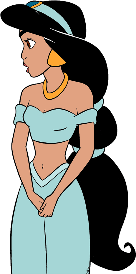 Jasmine Clip Art Disney Galore - Cartoon - Png Download (500x945), Png Download